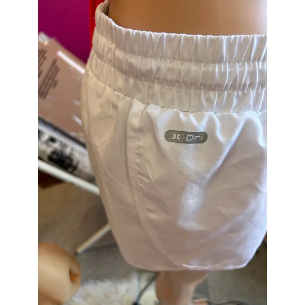 RBX White X-Dri Running Shorts Womens Medium Smocked Waist Performance‎ Athletic - Image 2
