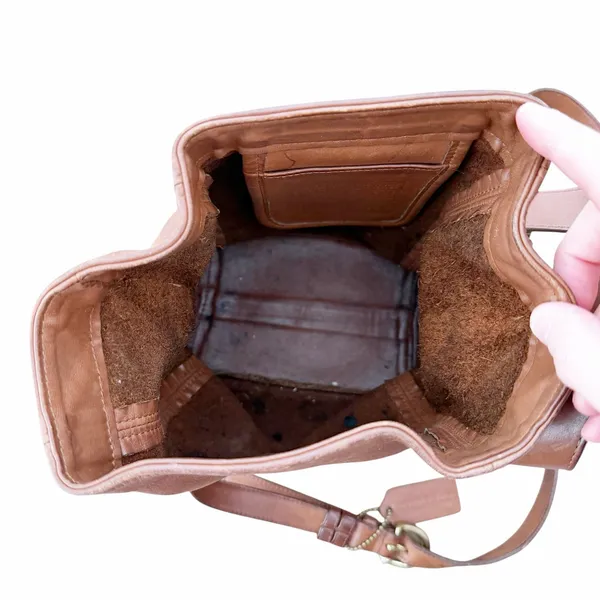 Vintage Coach Brown Leather Belted Soho Crossbody Bucket Bag 4156 - Image 8