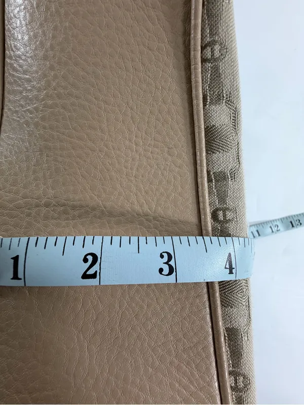 Etienne Aigner Monogram Canvas Shoulder Bag‎ Tan Logo Y2K Baguette Purse - Image 10