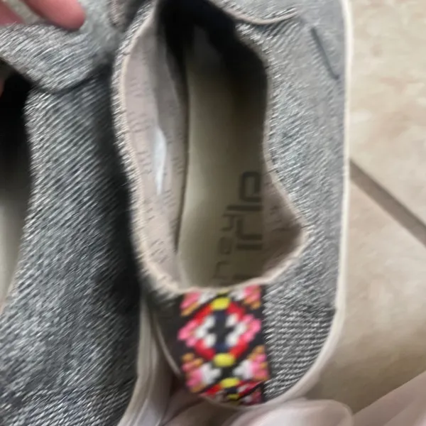 Hey Dude Peyton Linen Gray Slip On Comfort Casual Women's Shoes Size‎ 9 - Image 8
