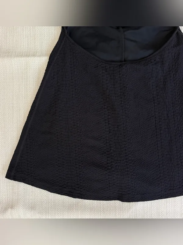 GIGI C Marcella Black Snakeskin Embossed Active Dress Built-In Shorts Size XS - Image 10
