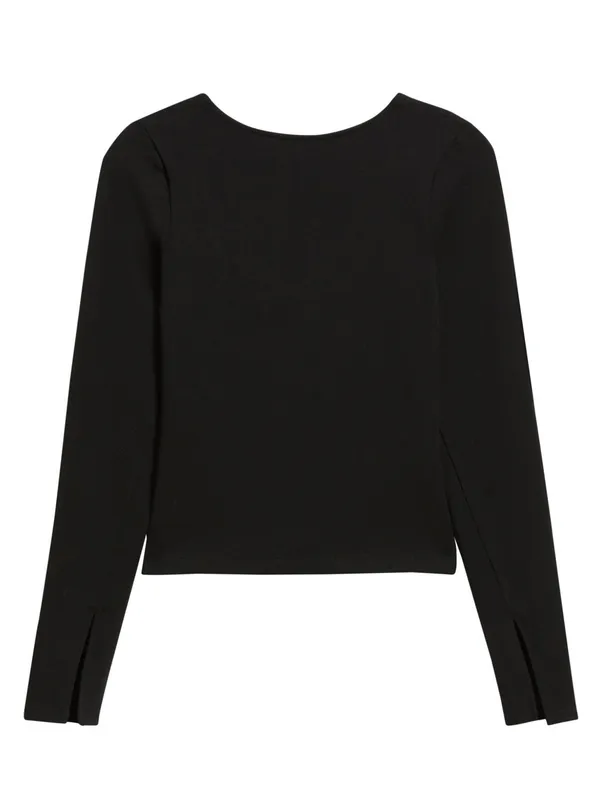 Madewell Ballet Scoop Back Long Sleeve Tee Top Women Size Small Black Shirt New - Image 5