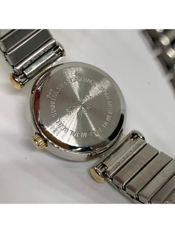 Women’s quartz analog watch silver gold tone 23mm stretch band running - Image 7