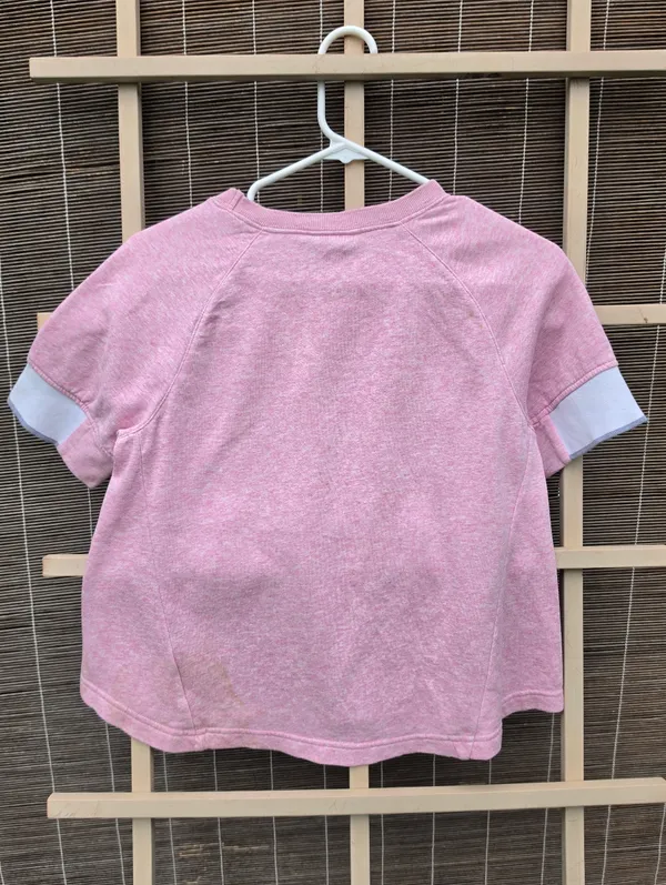 NIKE Pink Short Sleeve Kangaroo Pocket Pullover Women's Size M - Image 10
