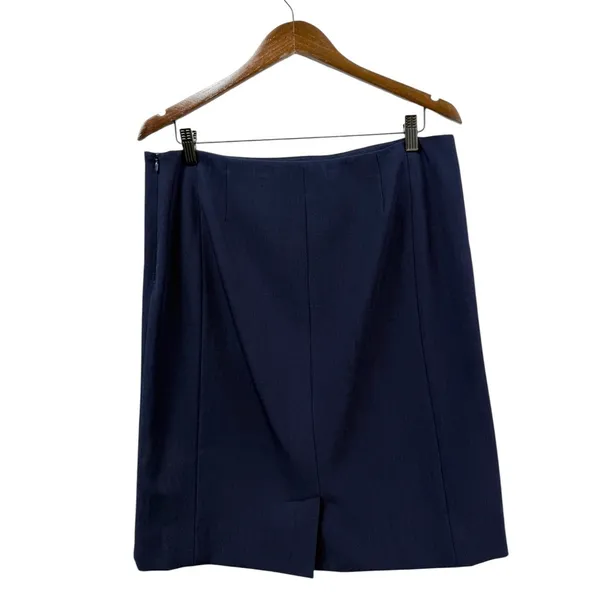 MM.Lafeur Navy Blue Straight Skirt Classic Work Office Career Wear Size 12 - Image 4