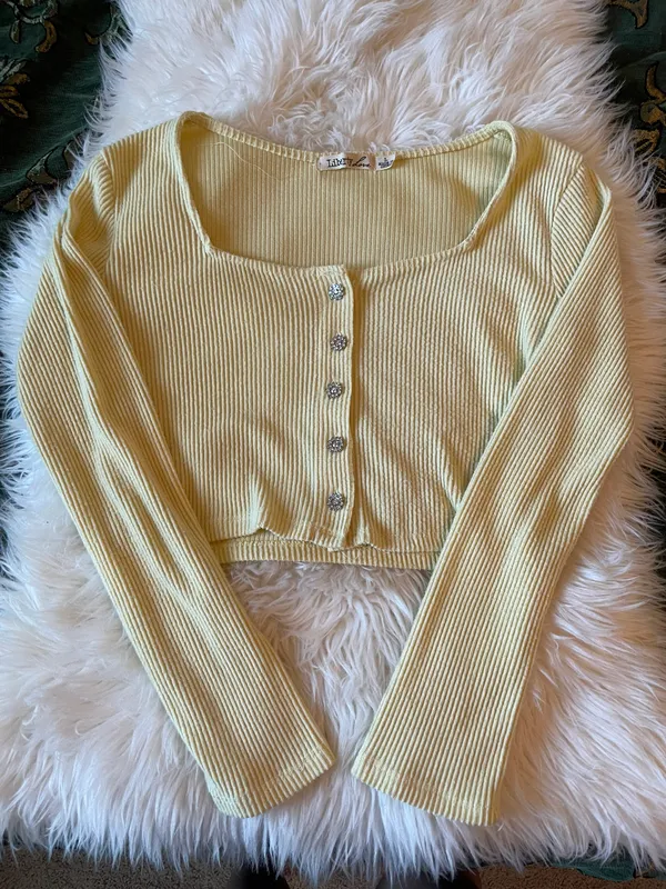 Crop top Mustard Yellow Size M - Image 2