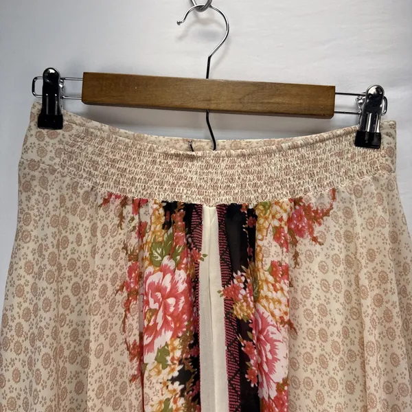 Free People Lovely Lady Maxi Skirt Size XS Asymmetrical Flowy‎ Floral Chiffon - Image 7