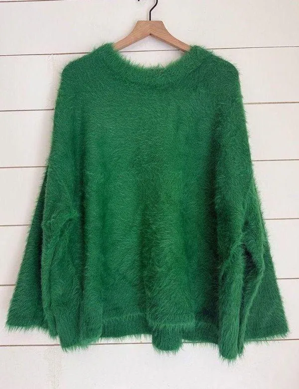 Harrison Bunny Fuzzy Pullover Crewneck Sweater - Image 3