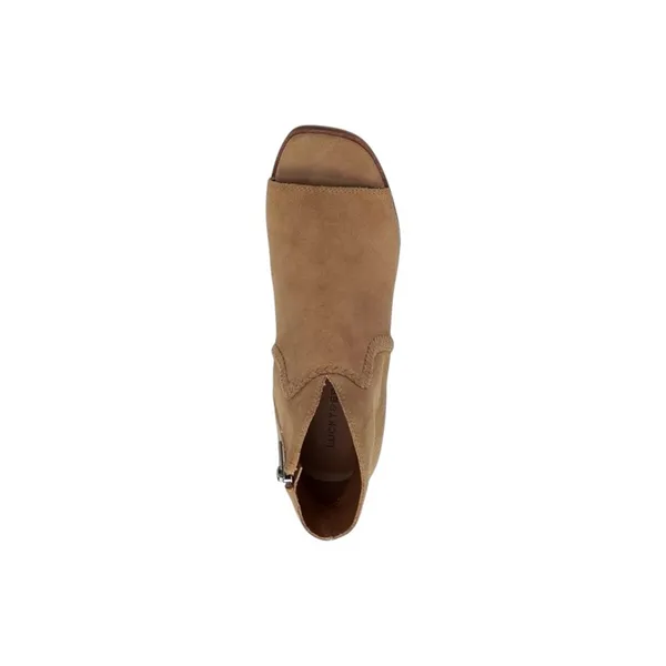 🆕. Lucky Brand | Lureli Peep-Toe Wedge Booties | Taupe | Size: 8 - Image 4