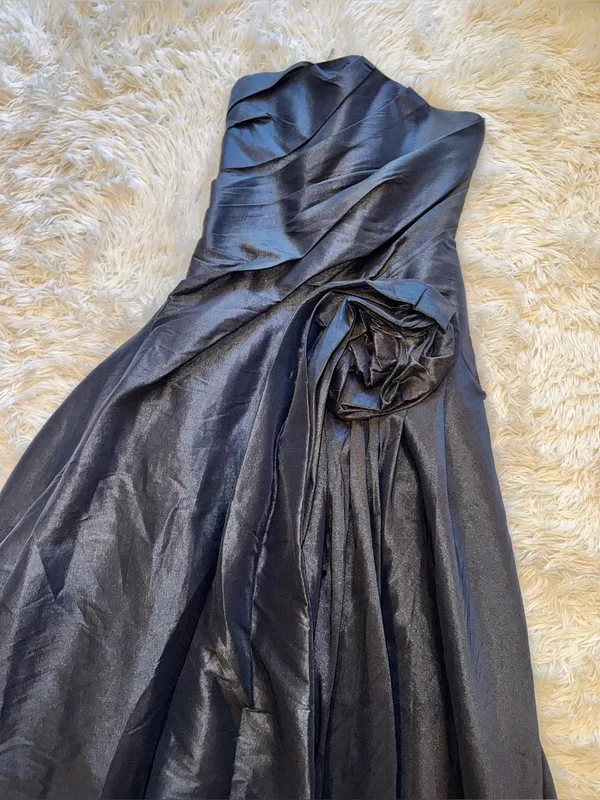 NEW Acler HAWFORD Black rosette strapless maxi Dress Sz 4 - Image 6