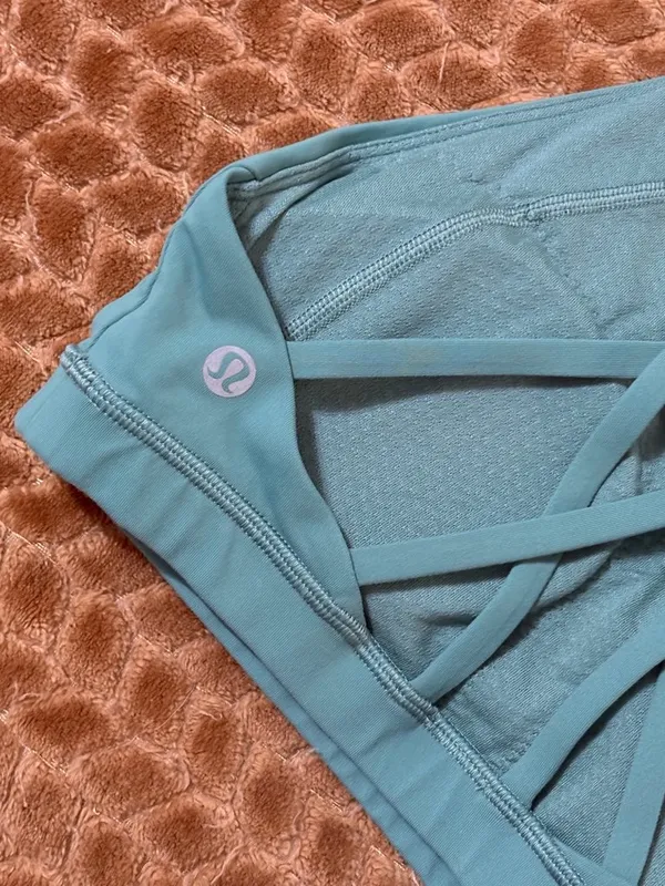 EXCELLENT Lululemon Free To Be Serene Sports Yoga Bra High Neck Pine S 4 C/D - Image 6