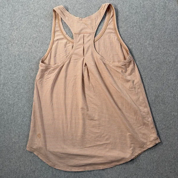 Lululemon Racerback Tank Top Women's Small Brown/White Active Gym No Size Tag - Image 5