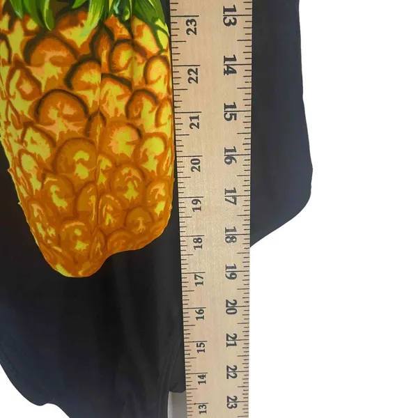 California Sunshine‎ Women's Size Medium Pineapple Print Black Swimsuit - Image 9
