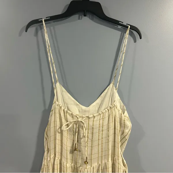 Free People Marigold Plaid Tiered Maxi Sun Dress NWT Boho Farmhouse Size XS - Image 5