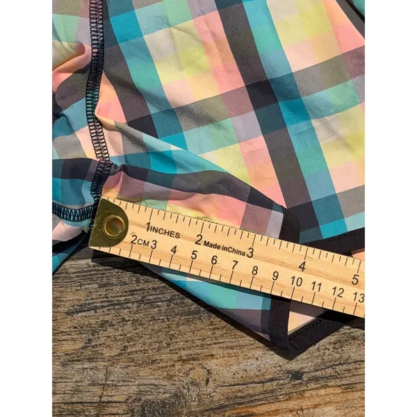 Lululemon Speed Up Shorts 4" Size 2 Rainbow Plaid Yellow Black‎ Running Athletic - Image 7