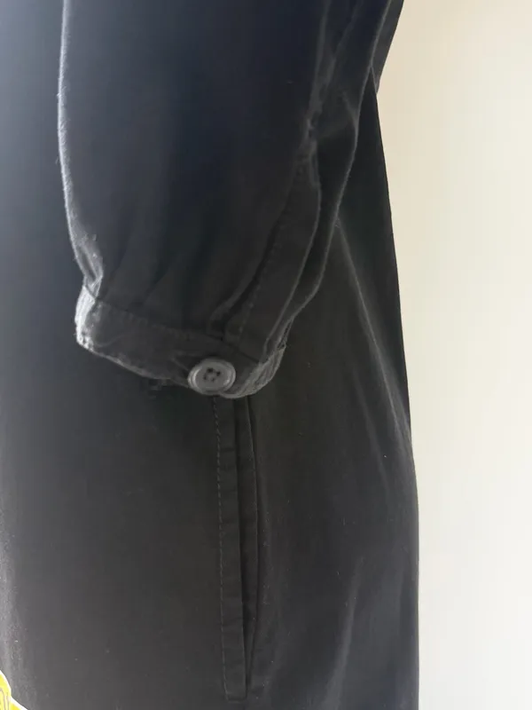 H&M Black Tunic Button Front Dress  - Image 3