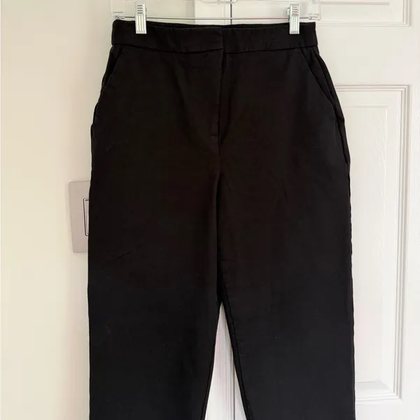 Boden Chino Pants Black High Rise Straight Leg Size 6 Pockets Workwear Office - Image 2