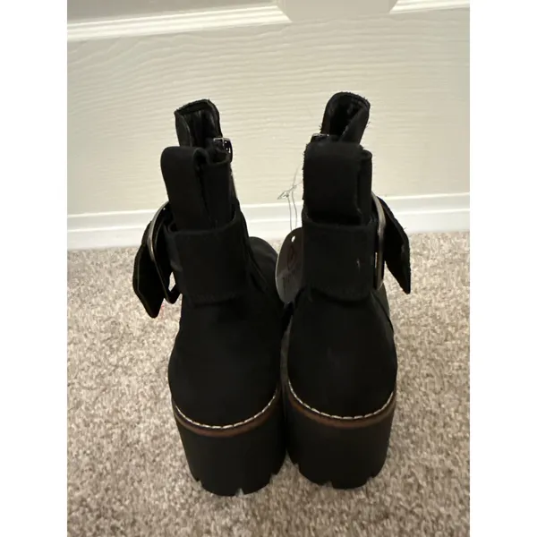 Blondo Dagger Waterproof Black Nubuck Lug Sole Ankle Boots Women’s 6.5 NWT - Image 13
