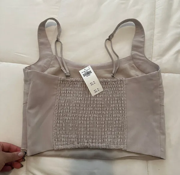 A&F Stretch Cotton Squareneck Top - Image 5