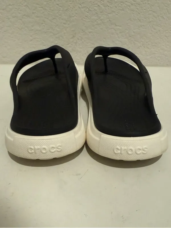 CROCS Citilane Dual Comfort Flip Flops Sandals Black White Size 9 Women / 7 Men - Image 5