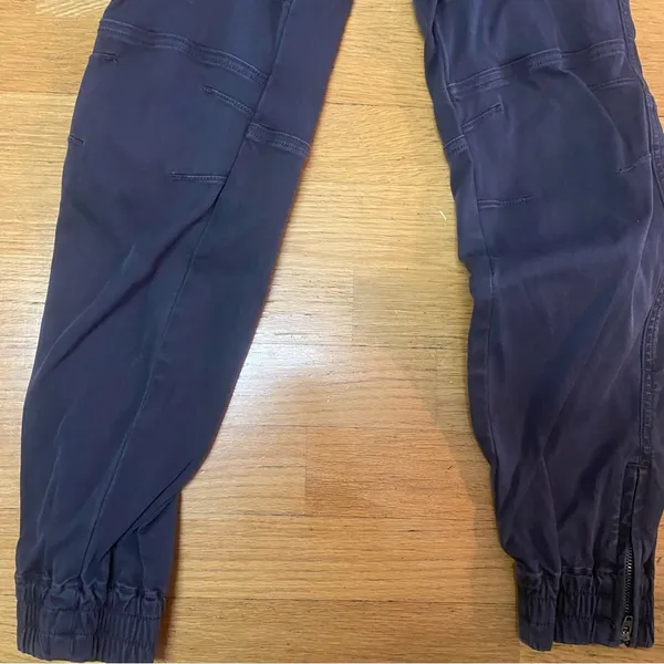 Spanx Black Pull On Twill Cargo Zip Ankle Preppy Career Shapewear Joggers Pants… - Image 4