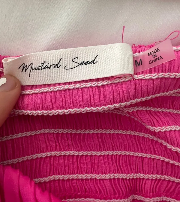 Mustard Seed Hot Pink Romper - Image 3