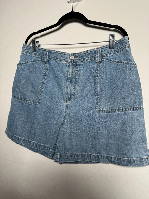 Vintage Denim Blue Jean Shorts - Image 2