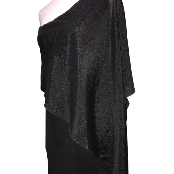 G by Guess Black Asymmetrical One Shoulder Cocktail Dress - Image 3