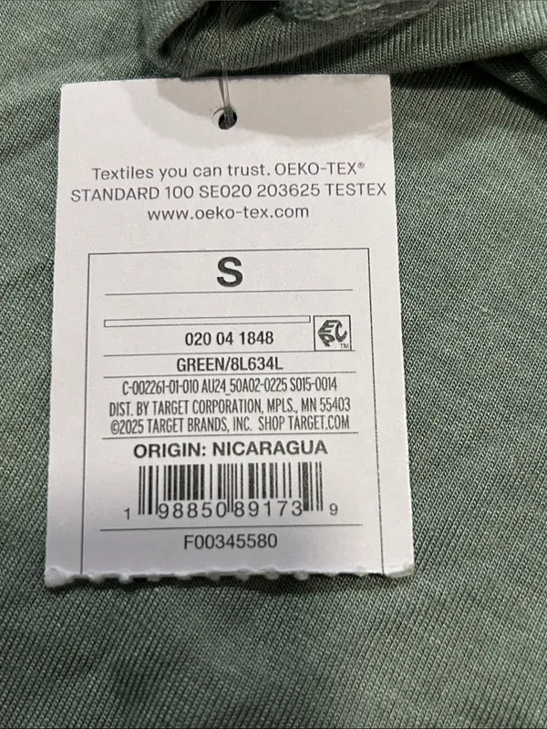 Auden Women’s Short Sleeve T-Shirt Sleep Dress Sage Green Size Small - Image 6