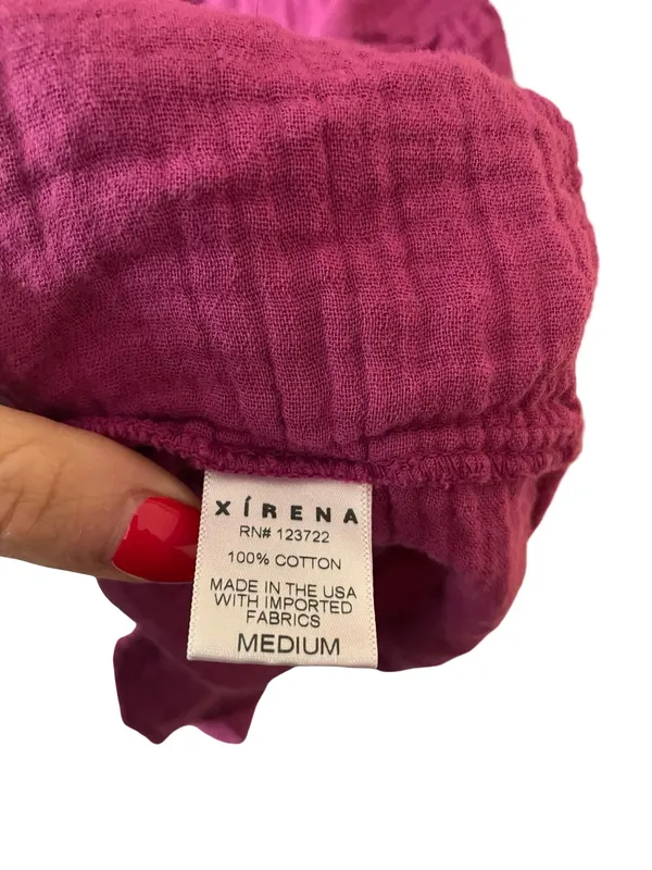 Xirena Nissa Cotton Gauze Tiered Mini Dress Pink Size M - Image 5