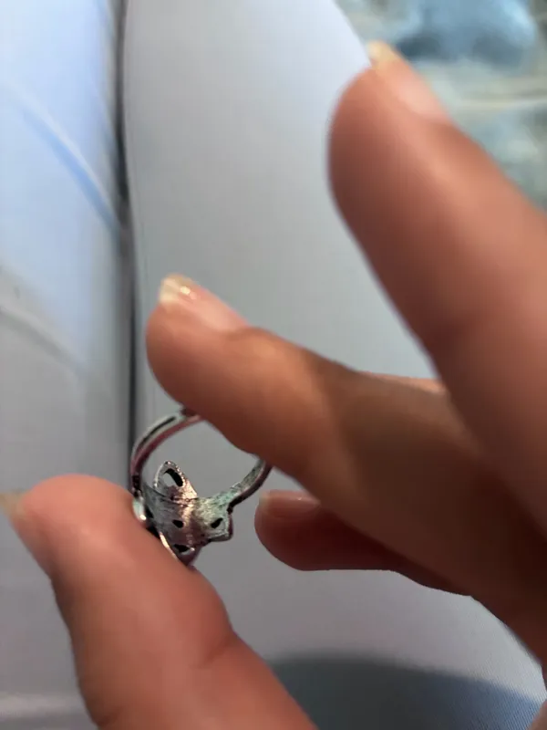 Silver Vintage Bohemian Lotus Flower Ring - Image 4