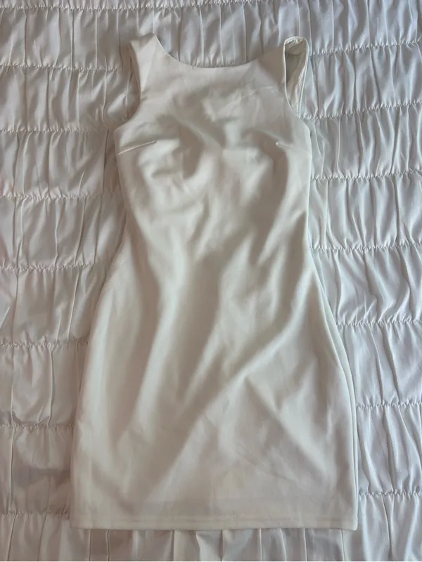 Lulu's White Sleeveless Dress With Criss-Cross Back - Image 2