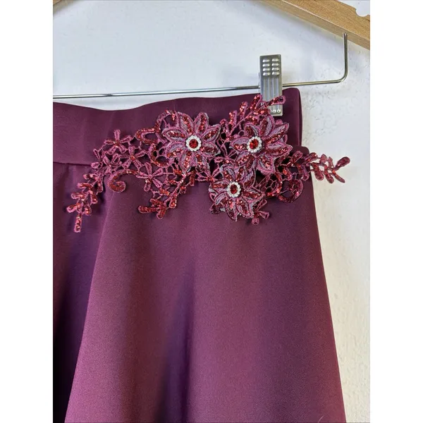 Weissman Jazz Tap Dance Costume red SA small adult competition applique' skirt - Image 5