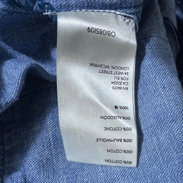 We The Free Denim Solid Camisole Blue Boho Snap Front Crop Top Size XS - Image 6