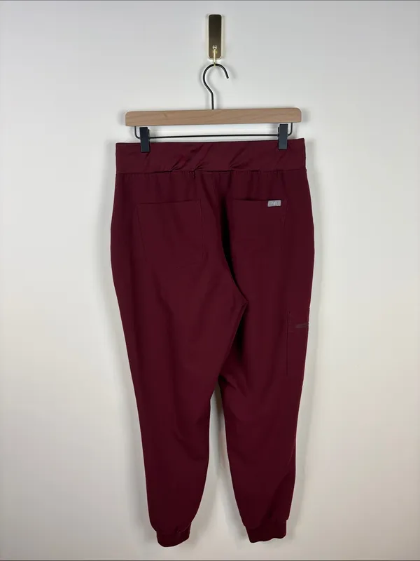 Figs Zamora Jogger Scrub Pants Burgundy Women’s Size Medium Petite Technical - Image 6