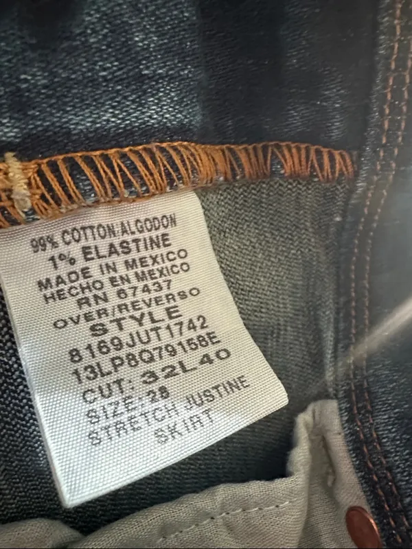 Polo Jeans Co. Ralph Lauren Y2K Denim Skirt Size 28‎ - Image 3