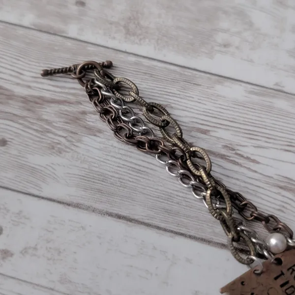 Roll Tide Alabama Mixed Metal Bracelet Bangle - Image 6