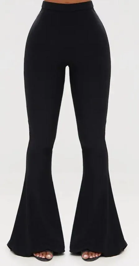 NWT PrettyLittleThing Slinky High Waisted Bell Flare trousers. - Image 2