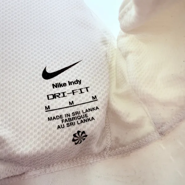 Nike Pro Dri-Fit White Halter Padded Sports Bra Size Medium - Image 5