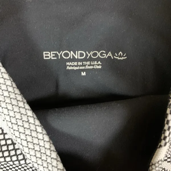 Beyond Yoga Black White‎ Geometric Print High Waist Leggings Activewear Medium - Image 5