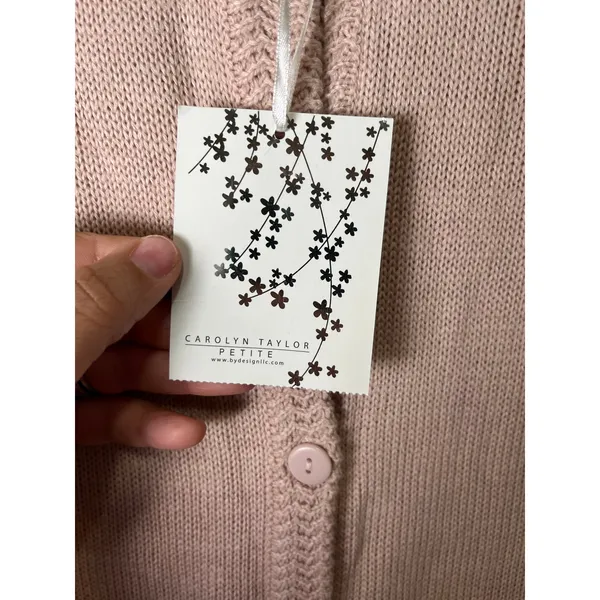 Soft Girl Blush Pink Knit Cardigan Button‎ Front Cottagecore Coquette Kawaii NEW - Image 6