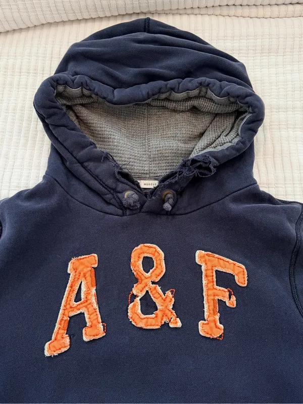 Abercrombie & Fitch Y2K Vintage Distressed Muscle Fit Hoodie Size Large - Image 7