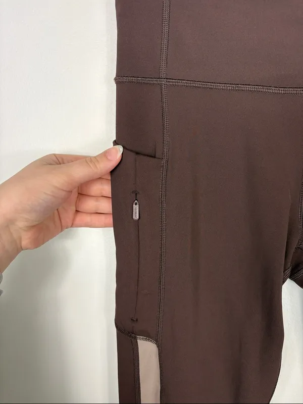 Athleta Ultimate Stash Craft Tights Leggings Toasted Brown Women’s Size Medium - Image 3