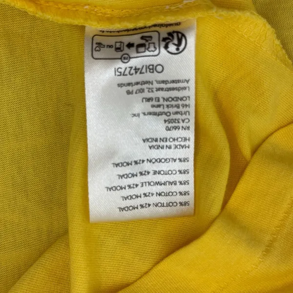 Anthropologie Maeve One Shoulder Bow Top Yellow Size Small New - Image 8