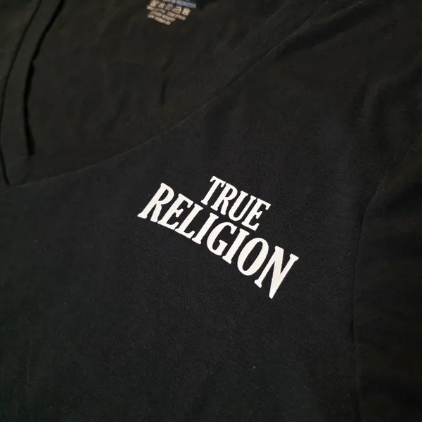 True Religion Embellished Graphic Black T Shirt - Image 3