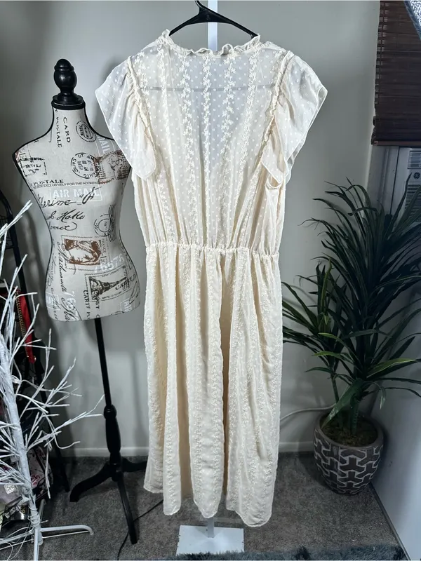 N224. Zara Cream Maxi Dress - Image 4