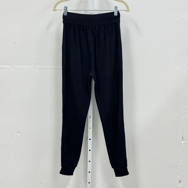 NO KA'OI Black Waffle Knit‎ Jogger Pants Yoga Athleisure Drawstring Waist Small - Image 2