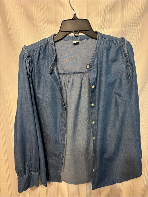 Old Navy Denim Button-Front Shirt - Blue - Image 2