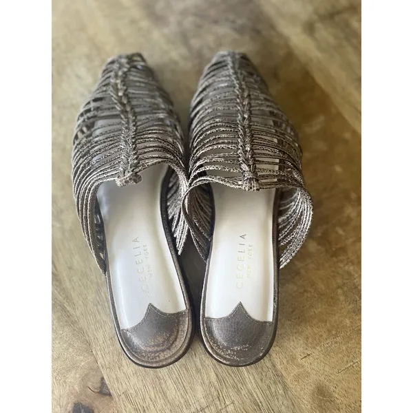 Cecelia Women's Bronze Sunset Gloria Metallic Slide Sandal Shoe Sz US 8 B - Image 4