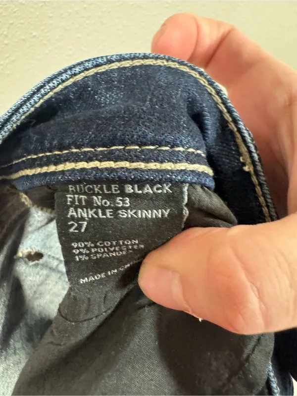 Buckle Black Fit No. 53 Ankle Skinny Stretch Jean 27x30 - Image 9